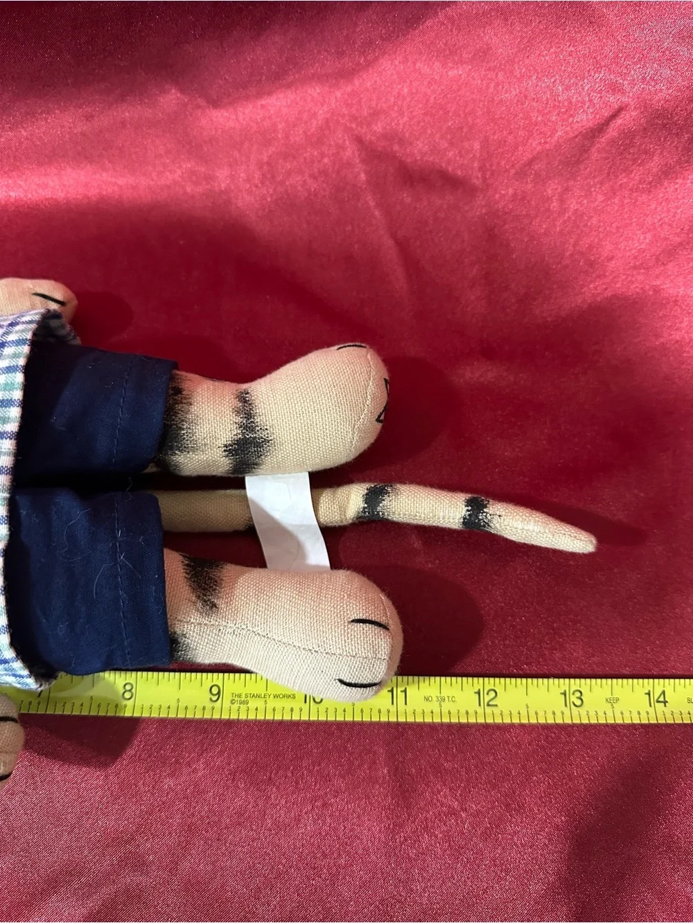 Vintage Percy the Cat Plush Doll | CJ Designs Cloth Cat | 12